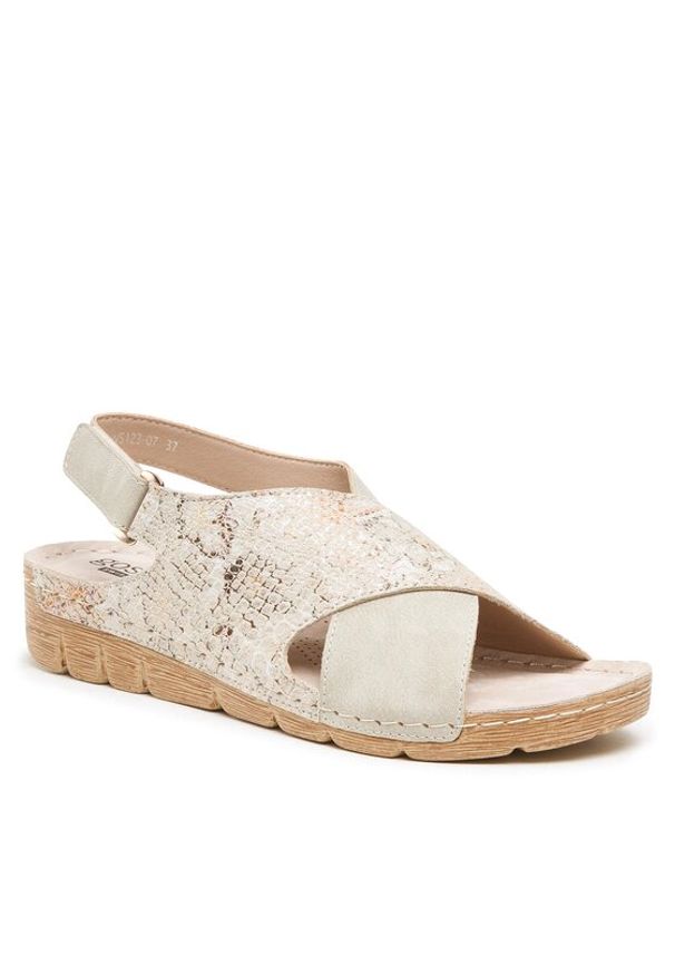 Go Soft Sandały WS123-07 Beżowy. Kolor: beżowy. Materiał: skóra