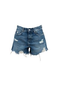 Pepe Jeans Szorty "Marly" | PL801009 | Marly | Kobieta | Niebieski. Okazja: na co dzień. Stan: podwyższony. Kolor: niebieski. Materiał: bawełna. Wzór: haft, aplikacja. Styl: casual #5