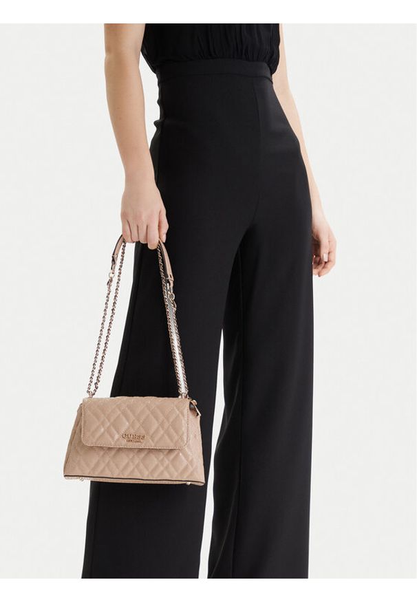 Guess Torebka Isemay HWGG96 28210 Beżowy. Kolor: beżowy. Materiał: skórzane