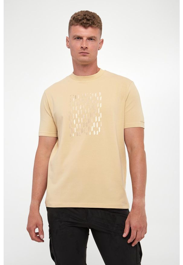 Karl Lagerfeld - T-shirt męski z logo KARL LAGERFELD