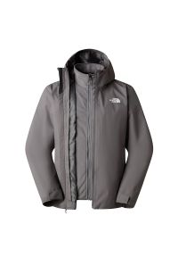 Kurtka męska The North Face 3 in 1 Quest Dry Vent Triclimate 0A8G0SEKP1 - szara. Kolor: szary. Materiał: materiał, polar, poliester. Sezon: zima #1