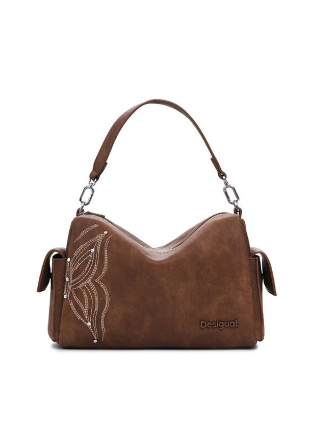Desigual Torebka Habana 25SAXPAD Brązowy. Kolor: brązowy. Materiał: skórzane