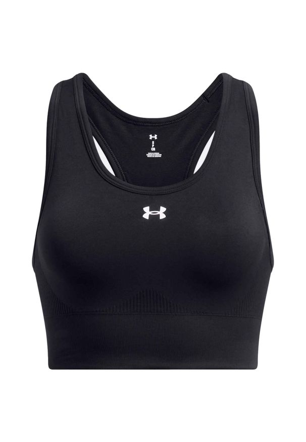 Top Under Armour Vanish Bezszwowy Biustonosz Mid Damskie. Kolor: czarny, biały, wielokolorowy. Sport: bieganie
