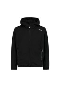 Kurtka dziecięca z kapturem CMP. Typ kołnierza: kaptur. Kolor: czarny, wielokolorowy, biały. Materiał: softshell. Styl: sportowy #1
