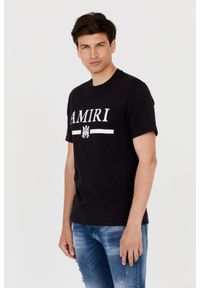 Amiri - AMIRI T-shirt męski czarny z podkreślonym logo. Kolor: czarny #3