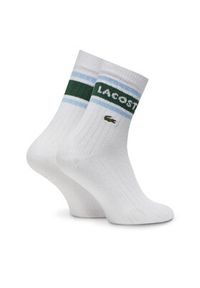 Lacoste Zestaw 2 par wysokich skarpet unisex RA9304 Biały. Kolor: biały. Materiał: materiał, bawełna #6