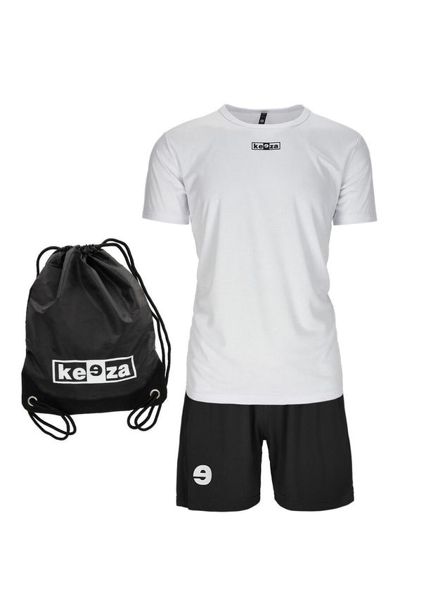 KEEZA - Wyprawka szkolna - Koszulka, spodenki, worek.. Kolor: biały. Sport: piłka nożna