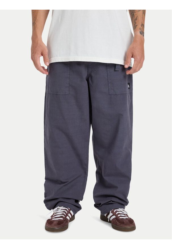 Quiksilver Spodnie cargo Double Crown EQYNP03326 Szary Oversize. Kolor: szary. Materiał: bawełna