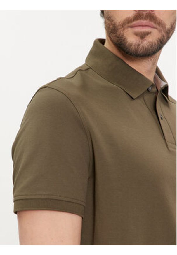TOMMY HILFIGER - Tommy Hilfiger Polo 1985 MW0MW17770 Khaki Regular Fit. Typ kołnierza: polo. Kolor: brązowy. Materiał: bawełna