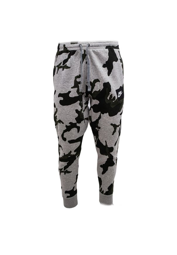 Spodnie sportowe męskie Nike Camouflage Jogginghose. Kolor: szary, zielony, wielokolorowy. Materiał: dresówka. Długość: długie