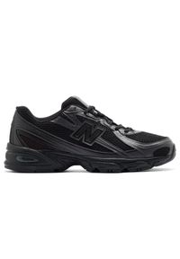 Buty unisex New Balance U740BO2 – czarne. Kolor: czarny. Materiał: materiał, syntetyk. Szerokość cholewki: normalna. Sezon: lato. Sport: turystyka piesza