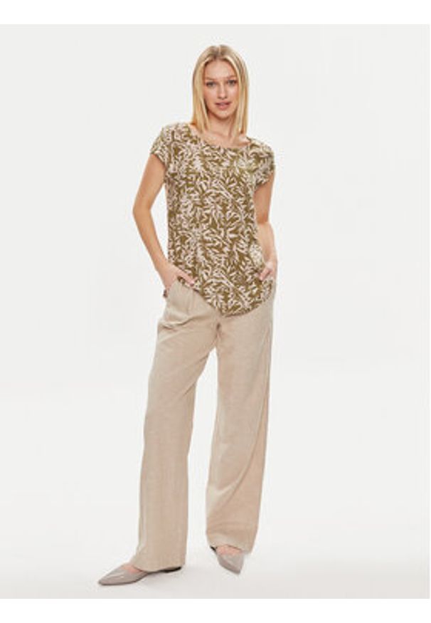 only - ONLY Bluzka Nova 15222174 Zielony Regular Fit. Kolor: zielony. Materiał: wiskoza