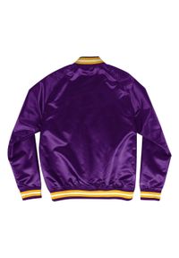 Mitchell & Ness - Lekka satynowa kurtka Los Angeles Lakers. Kolor: fioletowy. Materiał: satyna. Sport: koszykówka