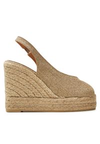 Castañer Espadryle Barbara/8Ed/032 023409 Złoty. Kolor: złoty. Materiał: materiał