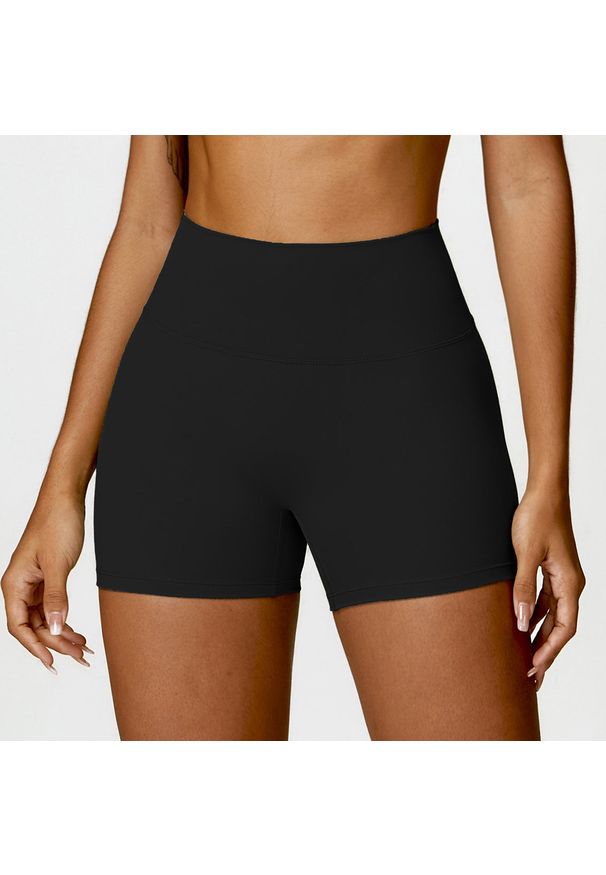 Intica - Spodenki sportowe modelujące z elastycznym pasem do treningu i biegania Essence. Kolor: żółty. Materiał: materiał. Sport: fitness