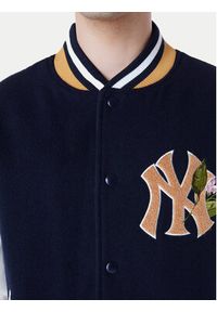 New Era Kurtka bomber Yankees MLB Floral 60596332 Granatowy Regular Fit. Kolor: niebieski. Materiał: wełna #3