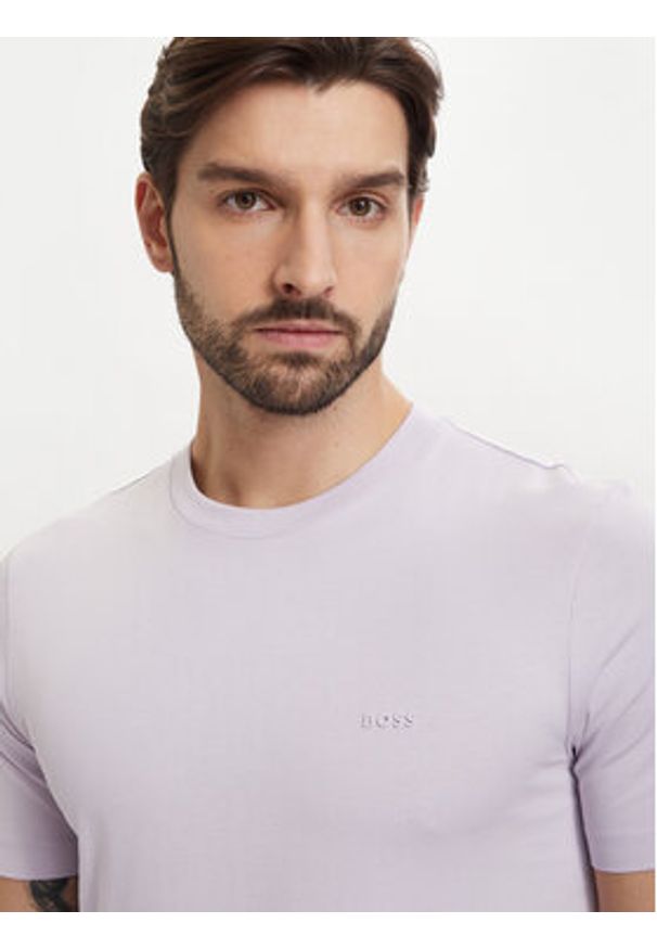 BOSS T-Shirt Thompson 01 50468347 Fioletowy jasny Regular Fit. Kolor: fioletowy. Materiał: bawełna