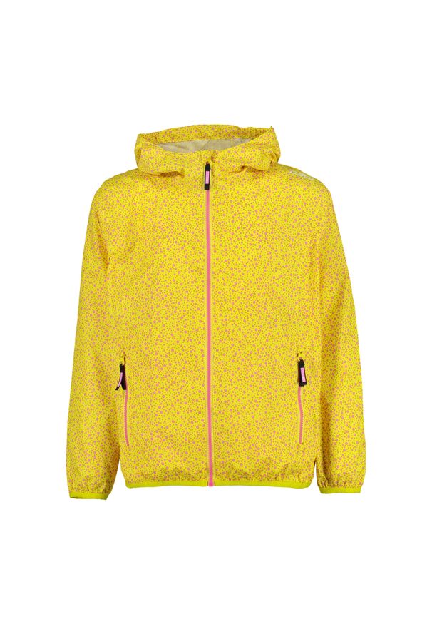 Kurtka dziecięca przeciwdeszczowa CMP 31X7295. Kolor: żółty. Styl: sportowy. Sport: turystyka piesza