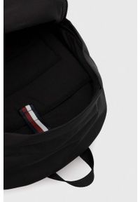 TOMMY HILFIGER - Tommy Hilfiger plecak męski kolor czarny duży z nadrukiem. Kolor: czarny. Materiał: poliester. Wzór: nadruk #4