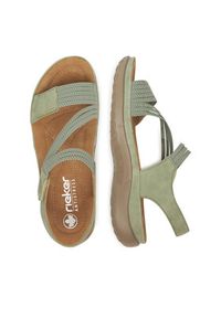 Rieker Sandały 64870-52 Zielony. Kolor: zielony. Materiał: materiał, syntetyk #3