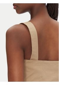 ACCESS FASHION Top 53-2216-502 Beżowy Slim Fit. Kolor: beżowy. Materiał: bawełna #4