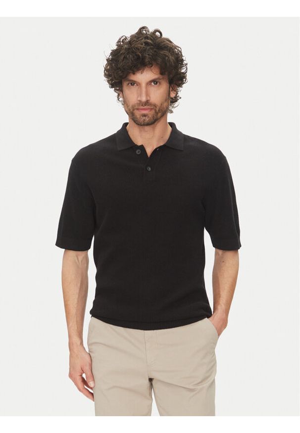 Only & Sons Polo Tony 22033571 Czarny Regular Fit. Typ kołnierza: polo. Kolor: czarny. Materiał: bawełna