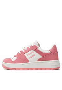 Tommy Jeans Sneakersy Tjw Retro Basket Washed Suede EN0EN02486 Różowy. Kolor: różowy