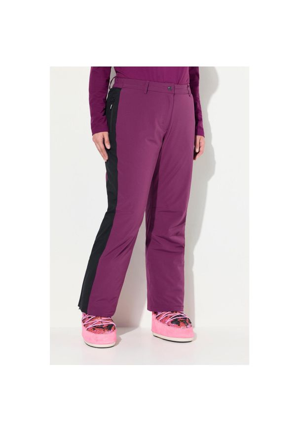 ULLA POPKEN - Damskie Funkcyjne spodnie termiczne wodoodporne pochodzące z recyklingu. Kolekcja: plus size. Kolor: różowy. Materiał: poliester, materiał, elastan. Sezon: zima. Sport: narciarstwo