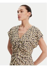 French Connection Sukienka codzienna 71YCV Khaki Regular Fit. Okazja: na co dzień. Kolor: brązowy. Materiał: wiskoza. Typ sukienki: proste. Styl: casual #5