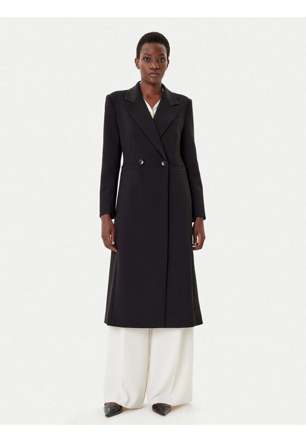 French Connection Płaszcz przejściowy 70ZAA Czarny Regular Fit. Kolor: czarny. Materiał: syntetyk