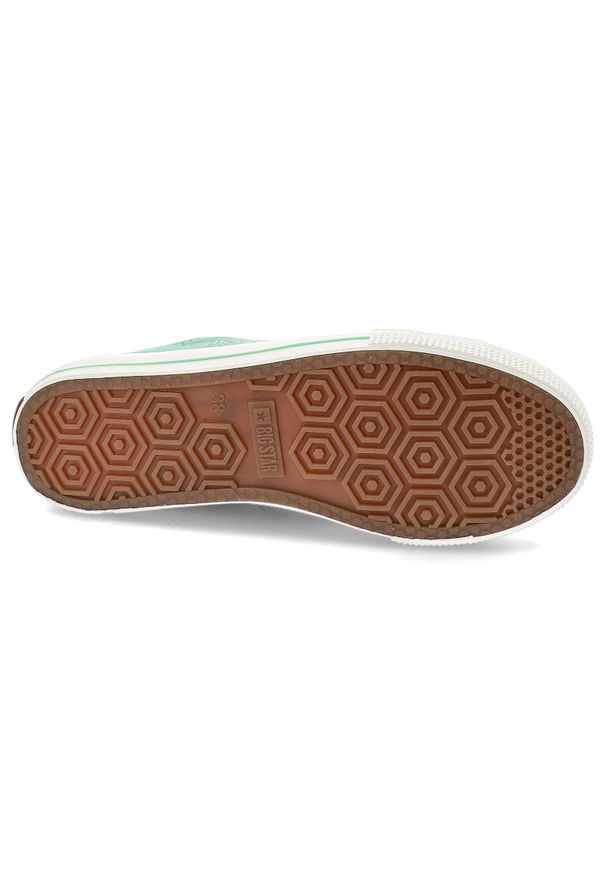 Big-Star - Zielone Trampki Big Star Sportowe Obuwie Unisex. Okazja: na co dzień. Zapięcie: sznurówki. Kolor: zielony. Wzór: napisy. Sezon: wiosna. Styl: sportowy