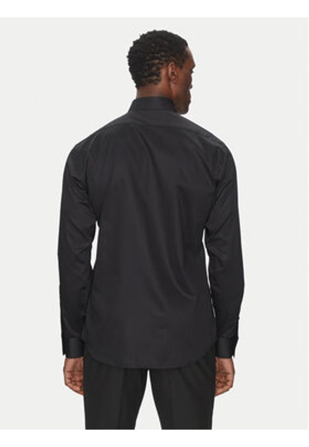 Karl Lagerfeld - KARL LAGERFELD Koszula 605038 552602 Czarny Modern Fit. Typ kołnierza: dekolt w karo. Kolor: czarny. Materiał: bawełna