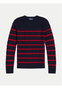 Polo Ralph Lauren Sweter 211947908001 Granatowy Regular Fit. Typ kołnierza: polo. Kolor: niebieski. Materiał: wełna #5