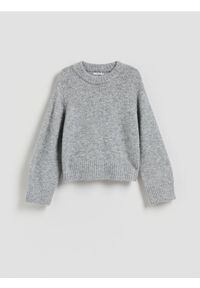 Reserved - Sweter z domieszką wełny - szary. Kolor: szary. Materiał: wełna