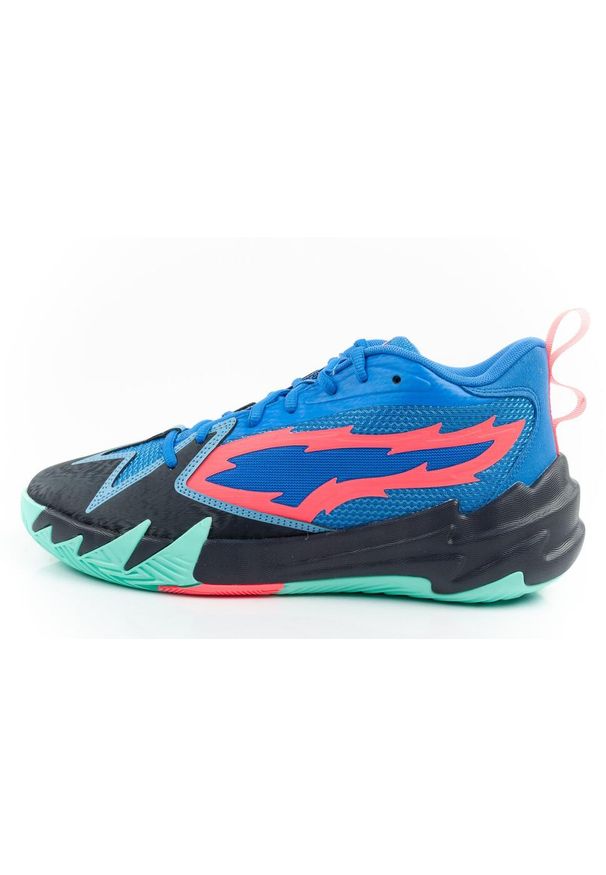 Buty sportowe do koszykówki męskie Puma Scoot Zeros. Kolor: niebieski, wielokolorowy, czarny. Materiał: syntetyk, materiał. Sport: koszykówka