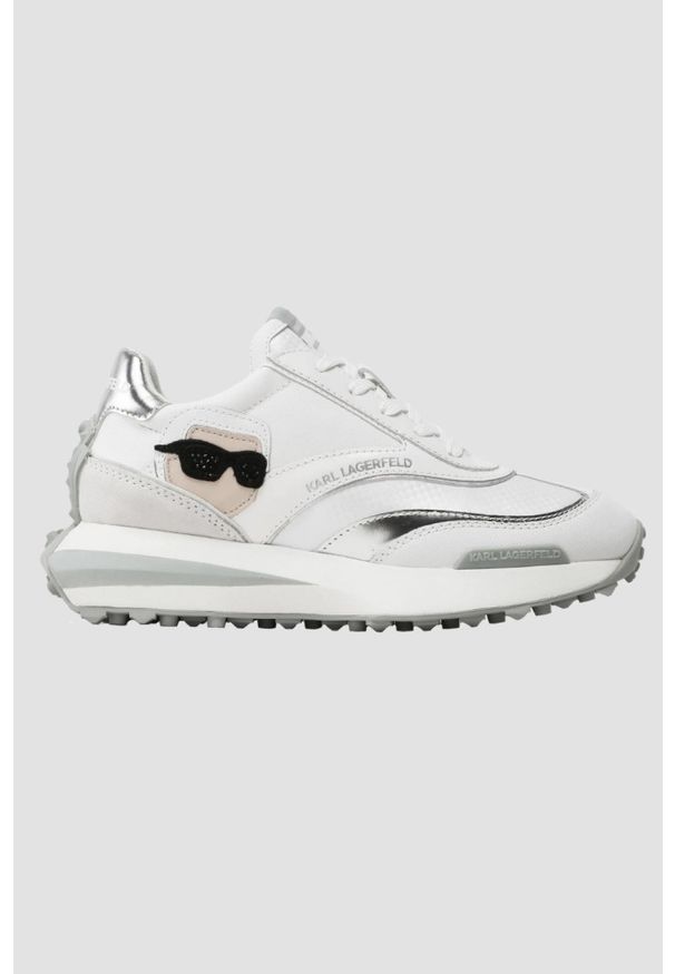 Karl Lagerfeld - KARL LAGERFELD Białe buty Zone Ikon Lo Runner, Rozmiar 38. Kolor: biały. Materiał: skóra