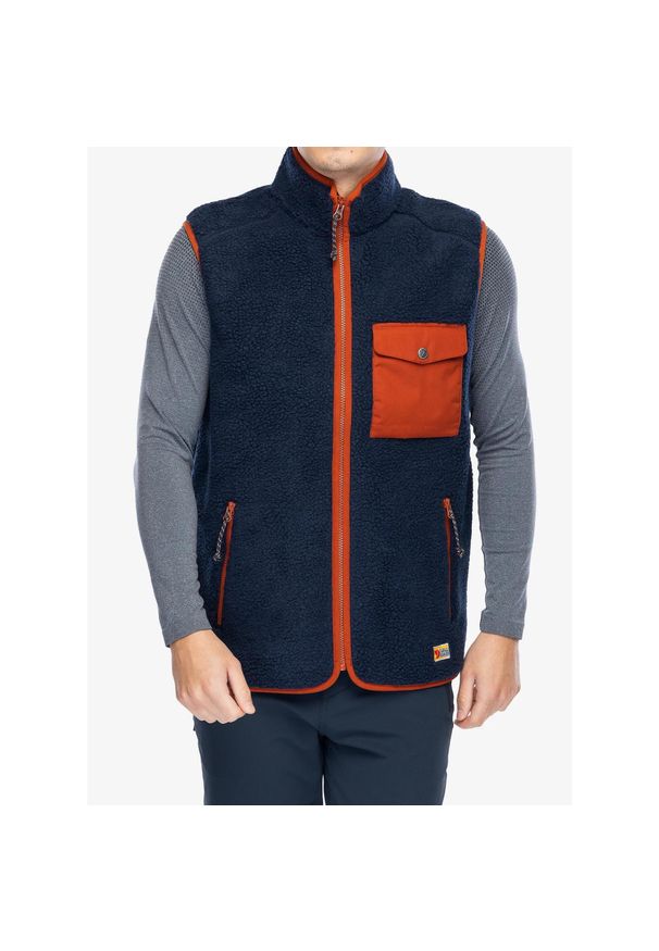 Fjällräven - Kamizelka męska Fjallraven Vardag Pile Fleece Vest. Kolor: niebieski
