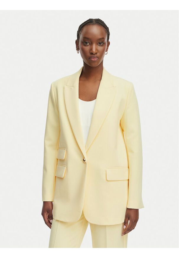 Morgan Marynarka 261-VADO.F Żółty Regular Fit. Kolor: żółty. Materiał: syntetyk