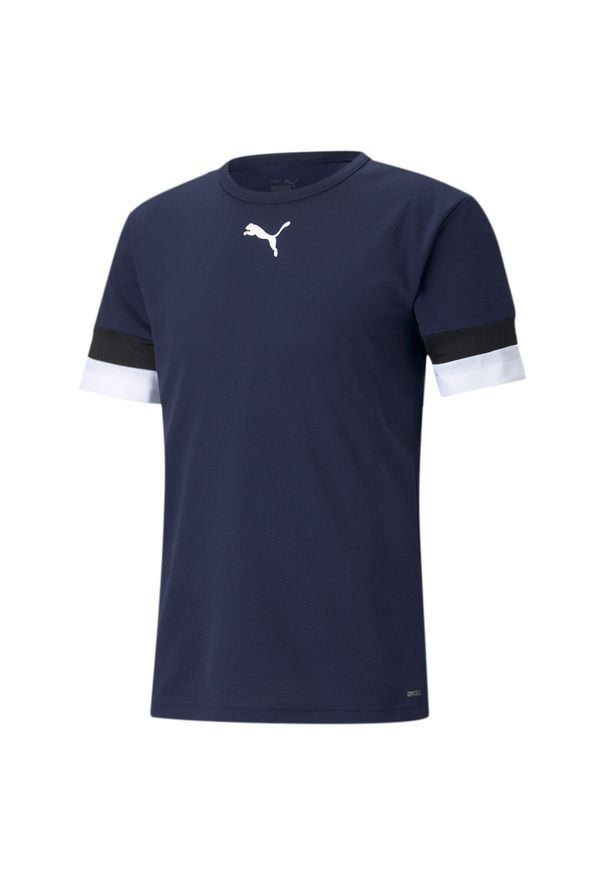 Puma - Koszulka piłkarska męska PUMA teamRISE Jersey. Kolor: czarny, niebieski, wielokolorowy. Materiał: jersey. Sport: piłka nożna