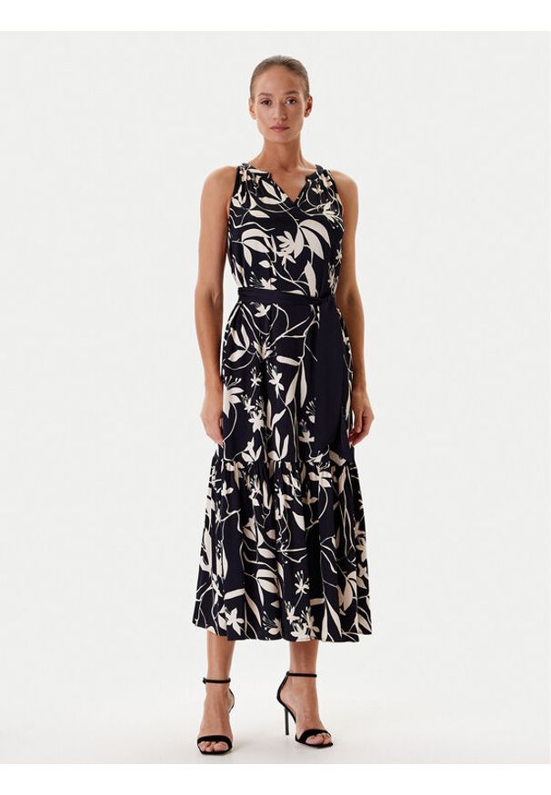 Tatuum Sukienka letnia Orokono T2508.208 Granatowy Relaxed Fit. Kolor: niebieski. Materiał: wiskoza. Sezon: lato