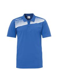 UHLSPORT - Dziecięca koszulka polo Uhlsport Liga 2.0. Typ kołnierza: polo. Kolor: niebieski, biały, wielokolorowy. Materiał: bawełna. Sport: piłka nożna