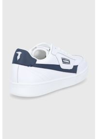 Trussardi Jeans - Trussardi buty kolor biały. Zapięcie: sznurówki. Kolor: biały. Materiał: guma