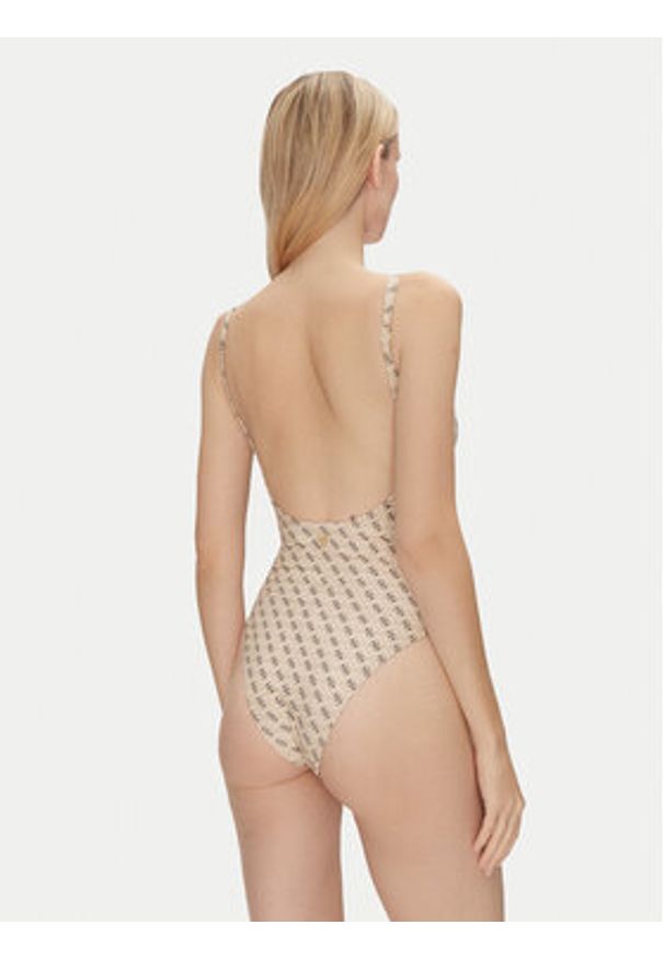Guess Strój kąpielowy E5GJ45 KCRL2 Beżowy. Kolor: beżowy. Materiał: syntetyk