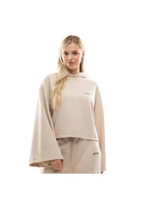 SIROKO - Damska bluza z kapturem Lifestyle Siroko IBZ Tanit Ivory. Typ kołnierza: kaptur. Kolor: biały. Materiał: materiał #1