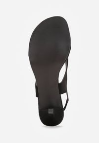 Renee - Czarne Sandały VICES Japonki na Obcasie Kaczuszka Nesadella. Kolor: czarny. Obcas: na obcasie. Styl: wakacyjny. Wysokość obcasa: średni #4