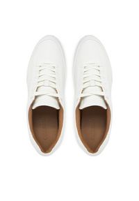 Calvin Klein Sneakersy Low Prof Runn Laceup Rubb Lth HM0HM01707 Biały. Kolor: biały. Materiał: nubuk, skóra