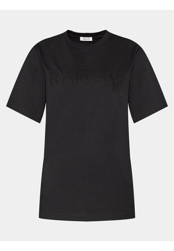 Replay T-Shirt W3698P.000.23608P Czarny Regular Fit. Kolor: czarny. Materiał: bawełna