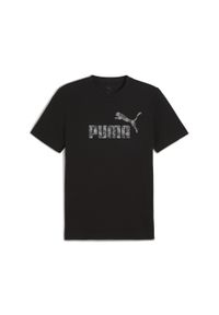 Puma - Męska koszulka Essentials Camo PUMA Black. Kolor: czarny. Sport: fitness