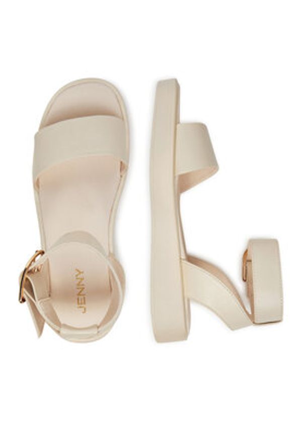 Jenny - JENNY Sandały WS2108-25 Beżowy. Kolor: beżowy. Materiał: materiał