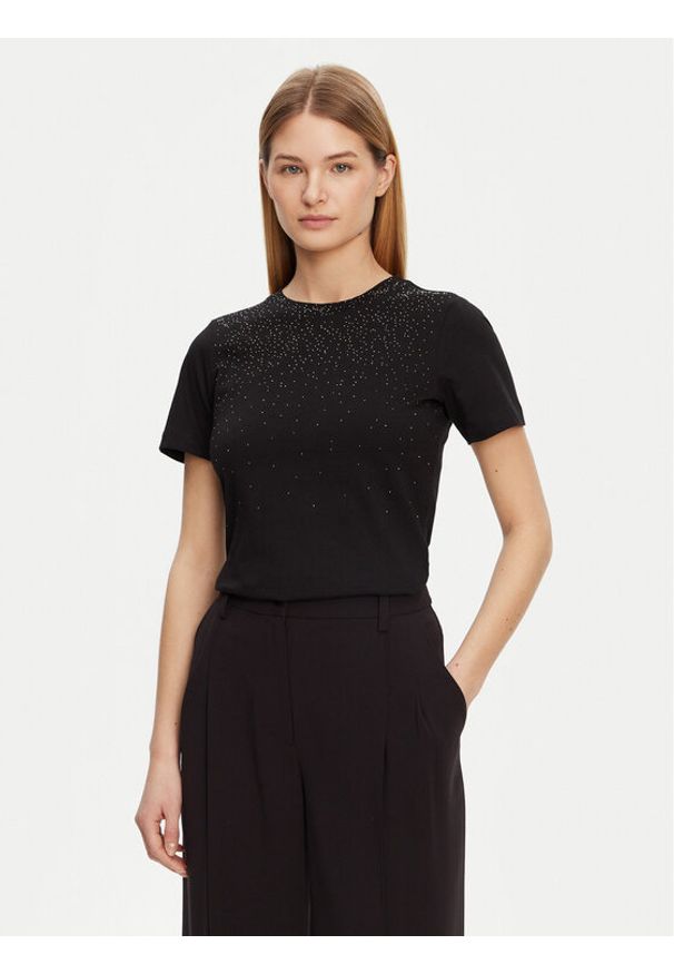 Marciano Guess T-Shirt 5RGI02 6298A Czarny Regular Fit. Kolor: czarny. Materiał: bawełna